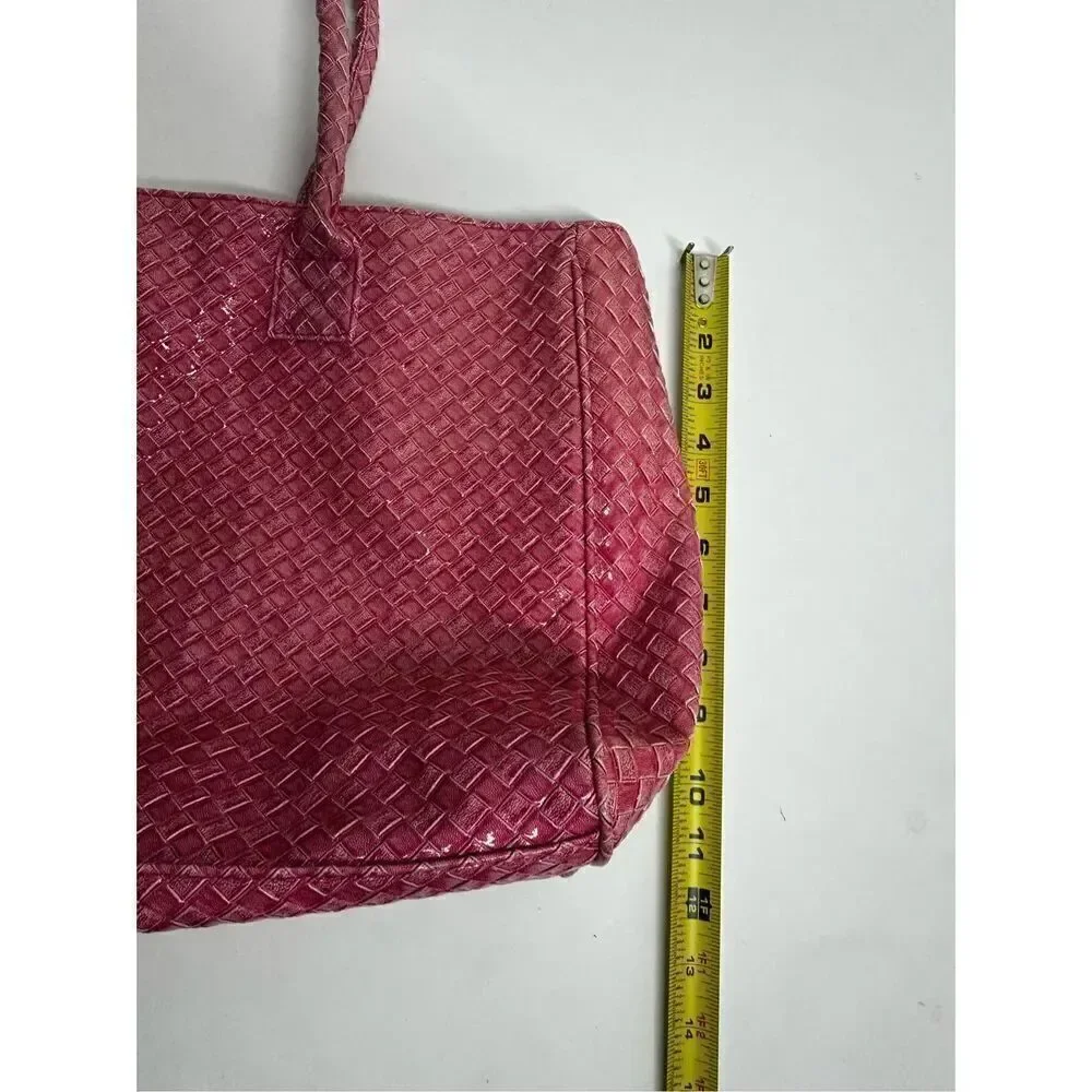 Pink Large Capacity PU Portable Shoulder Bag Tote